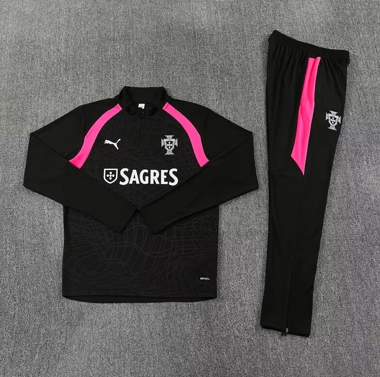 AAA Quality Portugal 26/27 Tracksuit - Black/Pink